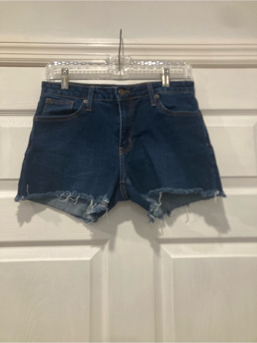 Just USA Dark Blue Distressed Denim Shorts